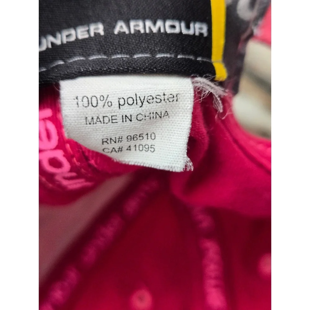 Under Armour Pink HeatGear Womens Adjustable Baseball Cap‎ Hat OSFA Polyester